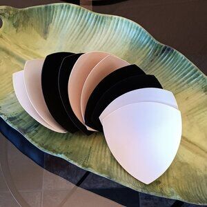 Bundle / Lot Foam Bra Inserts - 5 Pairs / Sets Black, Beige, White  Size Medium